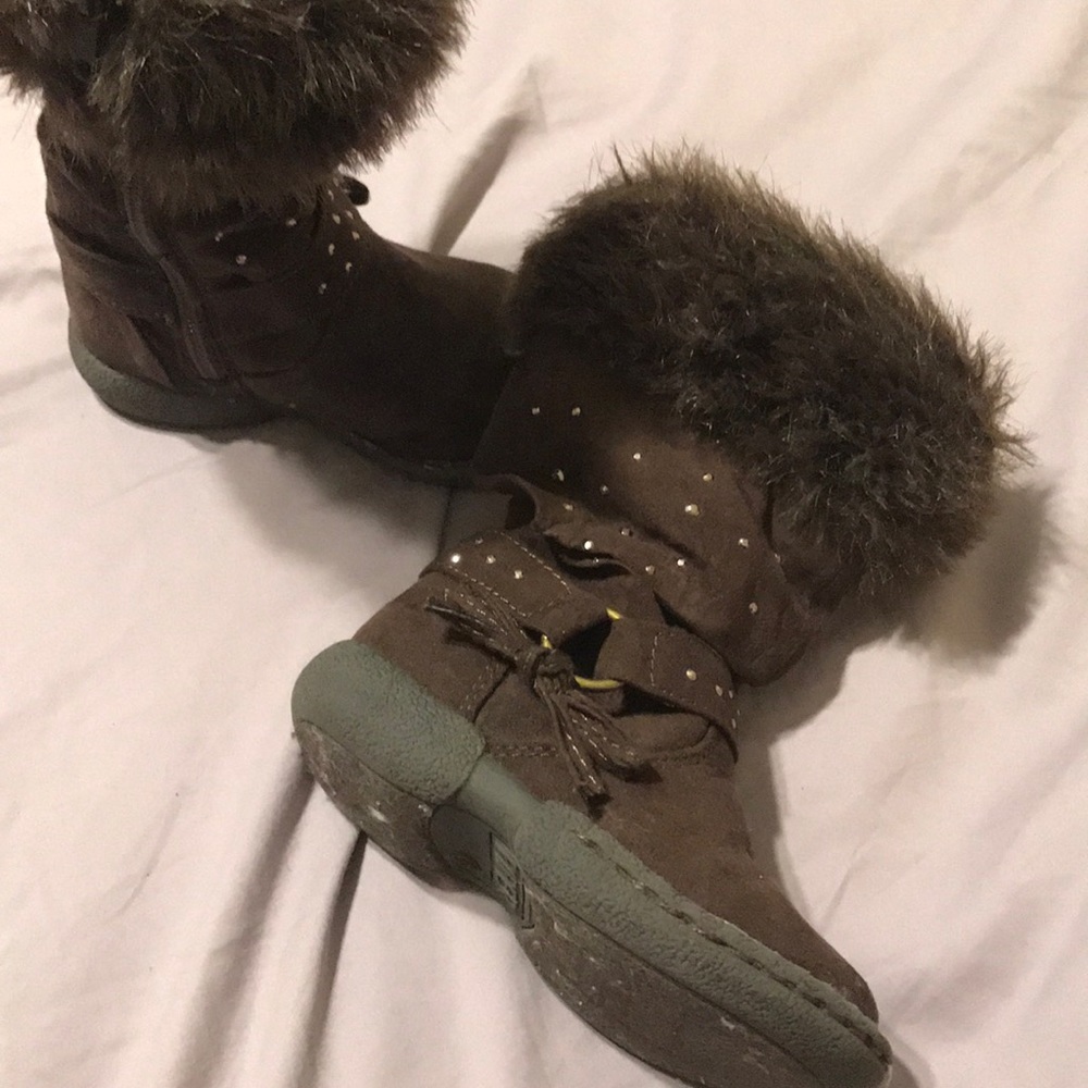 Dark Brown Toddler Stylish Boots size 6